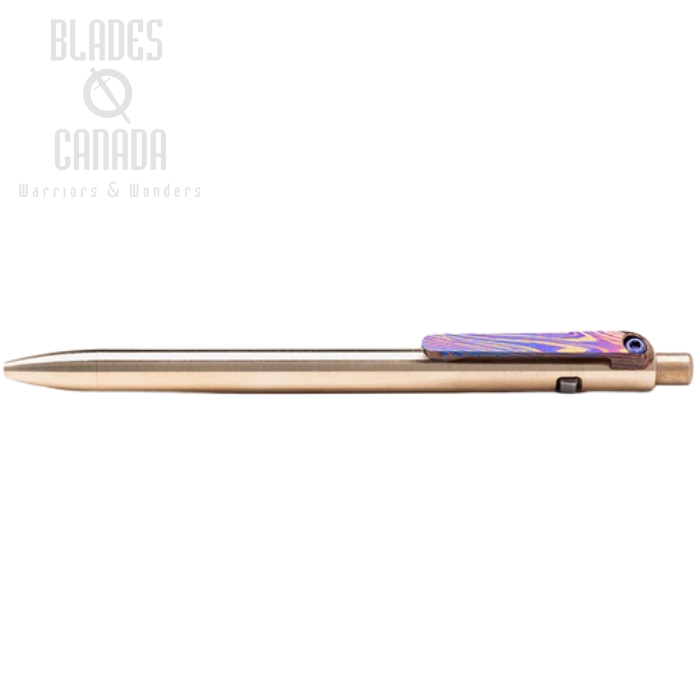 Tactile Turn Slim Side Click Pen Short, Bronze with Timascus Clip (image for) Tactile Turn Slim Side Click Pen Short, Bronze with Timascus Clip